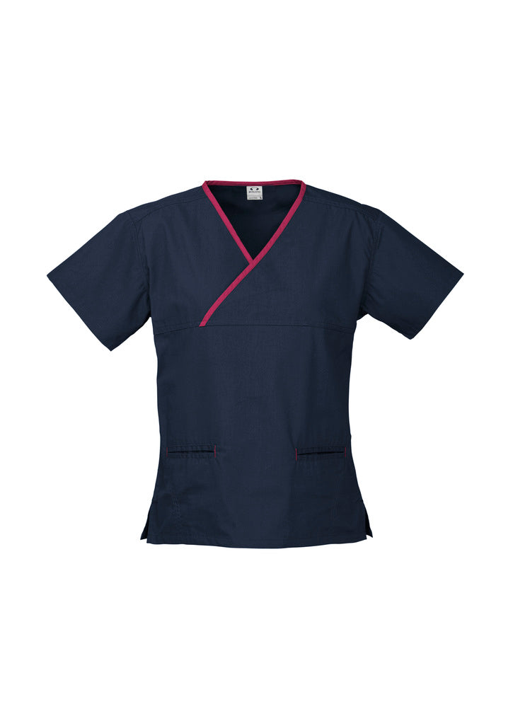 Womens Contrast Scrub Top