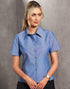 Ladies W/F S/S Chambray Shirt