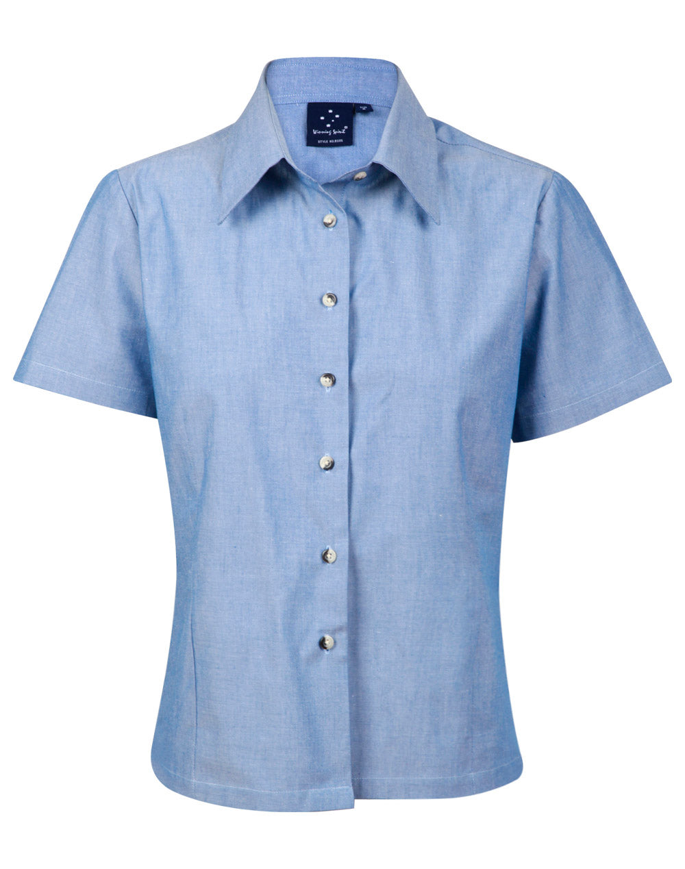 Ladies W/F S/S Chambray Shirt