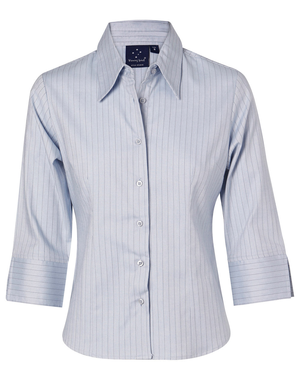 Ladies' 3/4 Sleeve Stretch Stripe Shirt