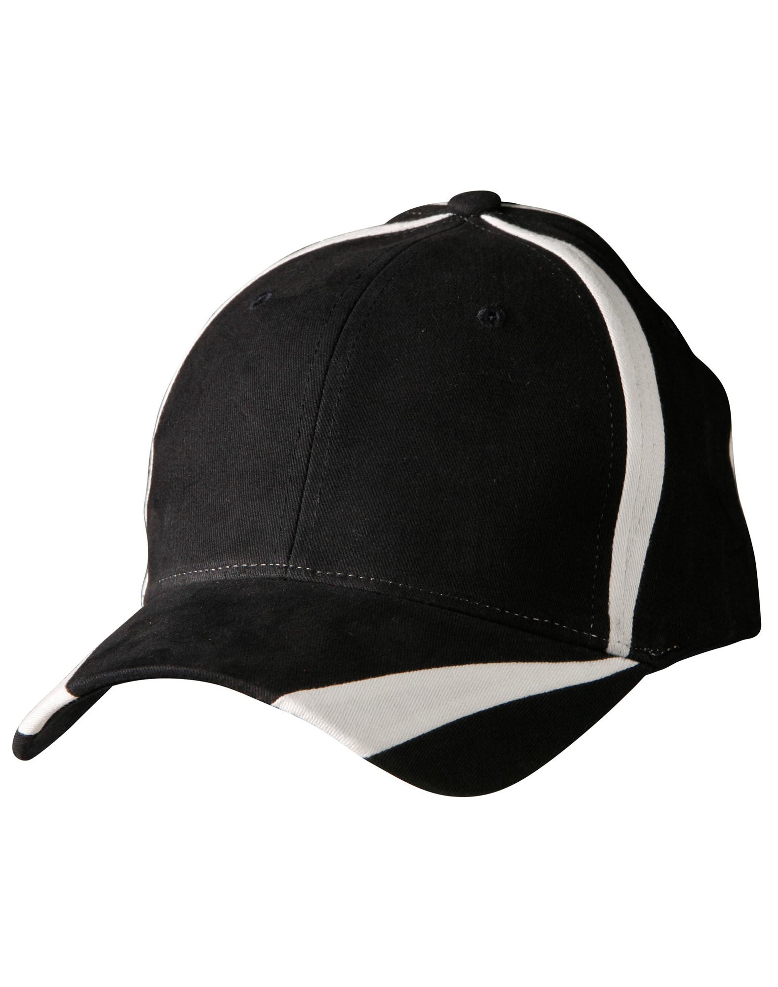 Brushed Cotton Twill Baseball Cap "X" Contrast