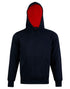 Kids' Close Front Contrast Fleecy Hoodie