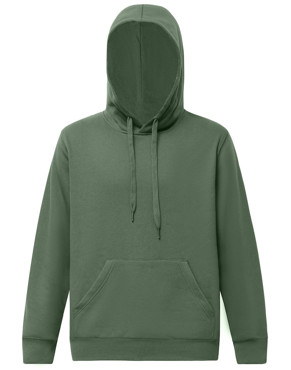 Adult's Close Front Contrast Fleecy Hoodie