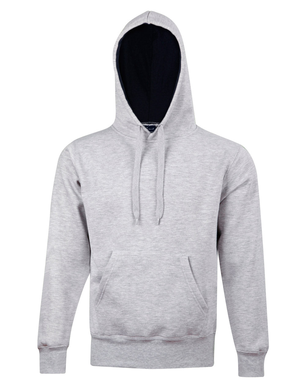 Adult's Close Front Contrast Fleecy Hoodie