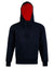 Adult's Close Front Contrast Fleecy Hoodie