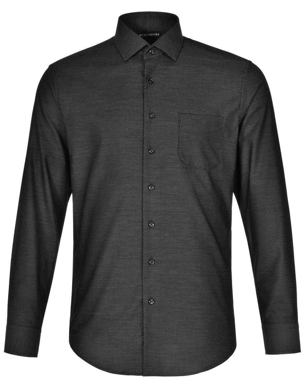 Men's Pin Dot Stretch L/S Shirt