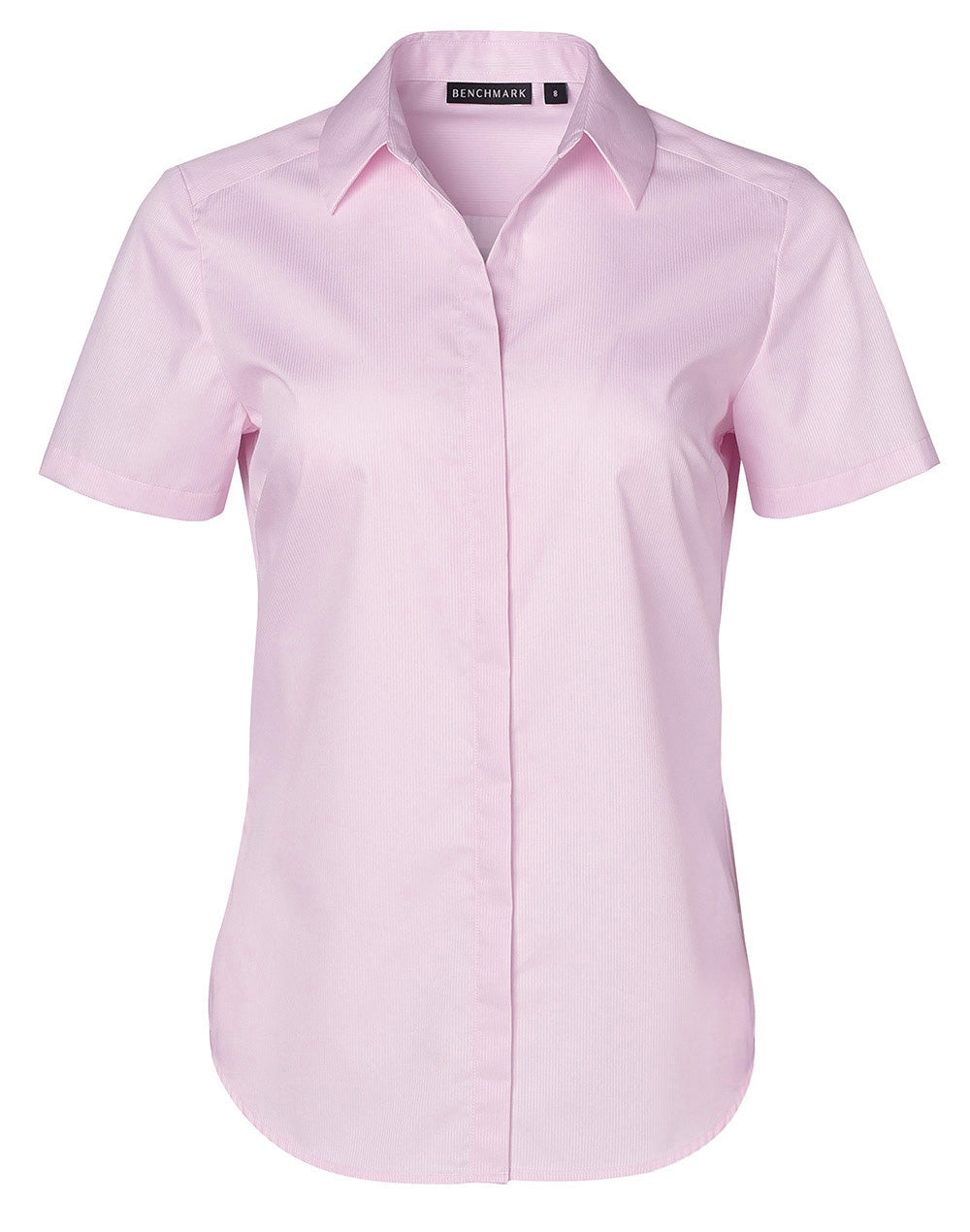 Ladies' Dobby Striped Taped S/S Shirt