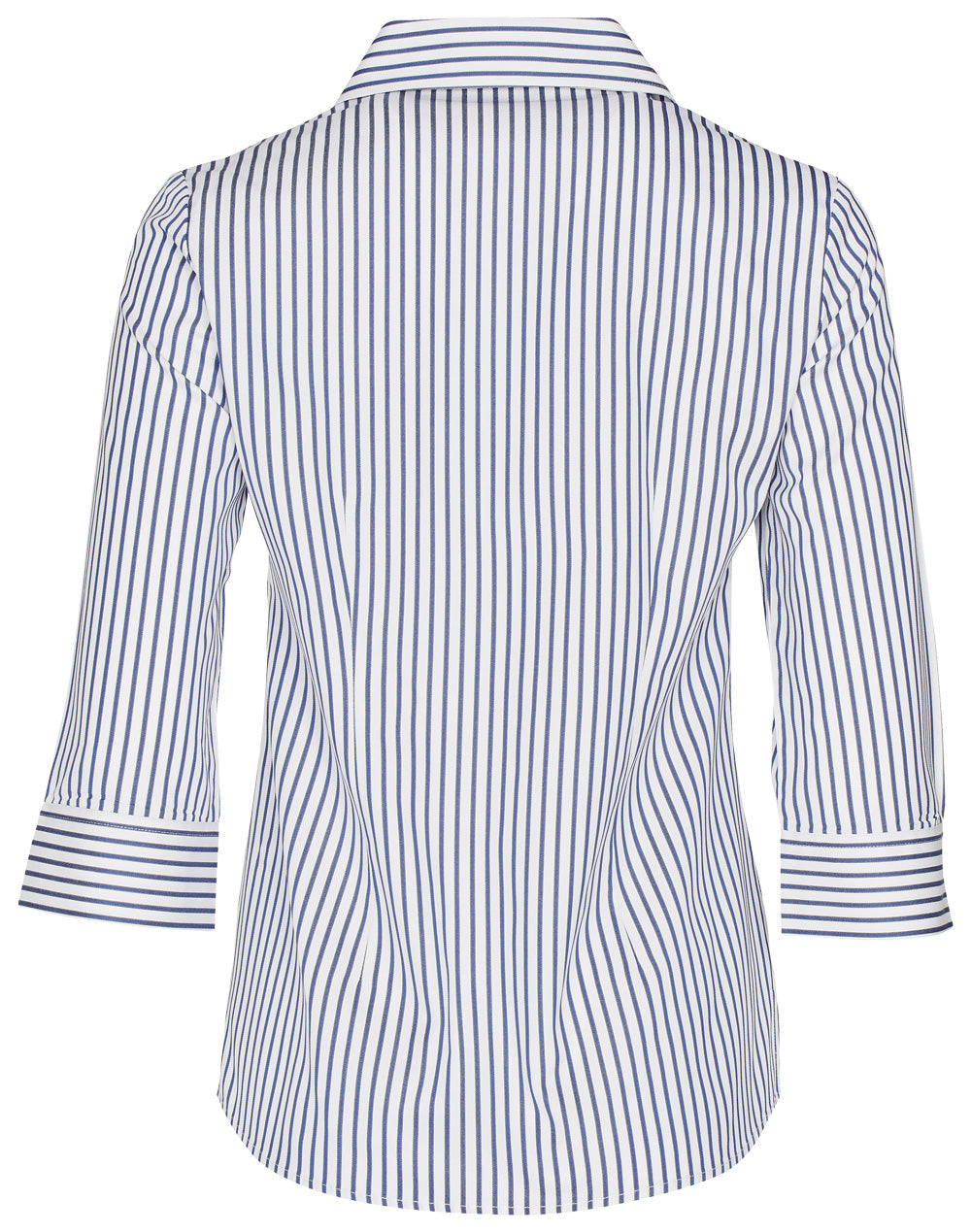 Women's Sateen Stripe 3/4 Sleeve Shirt