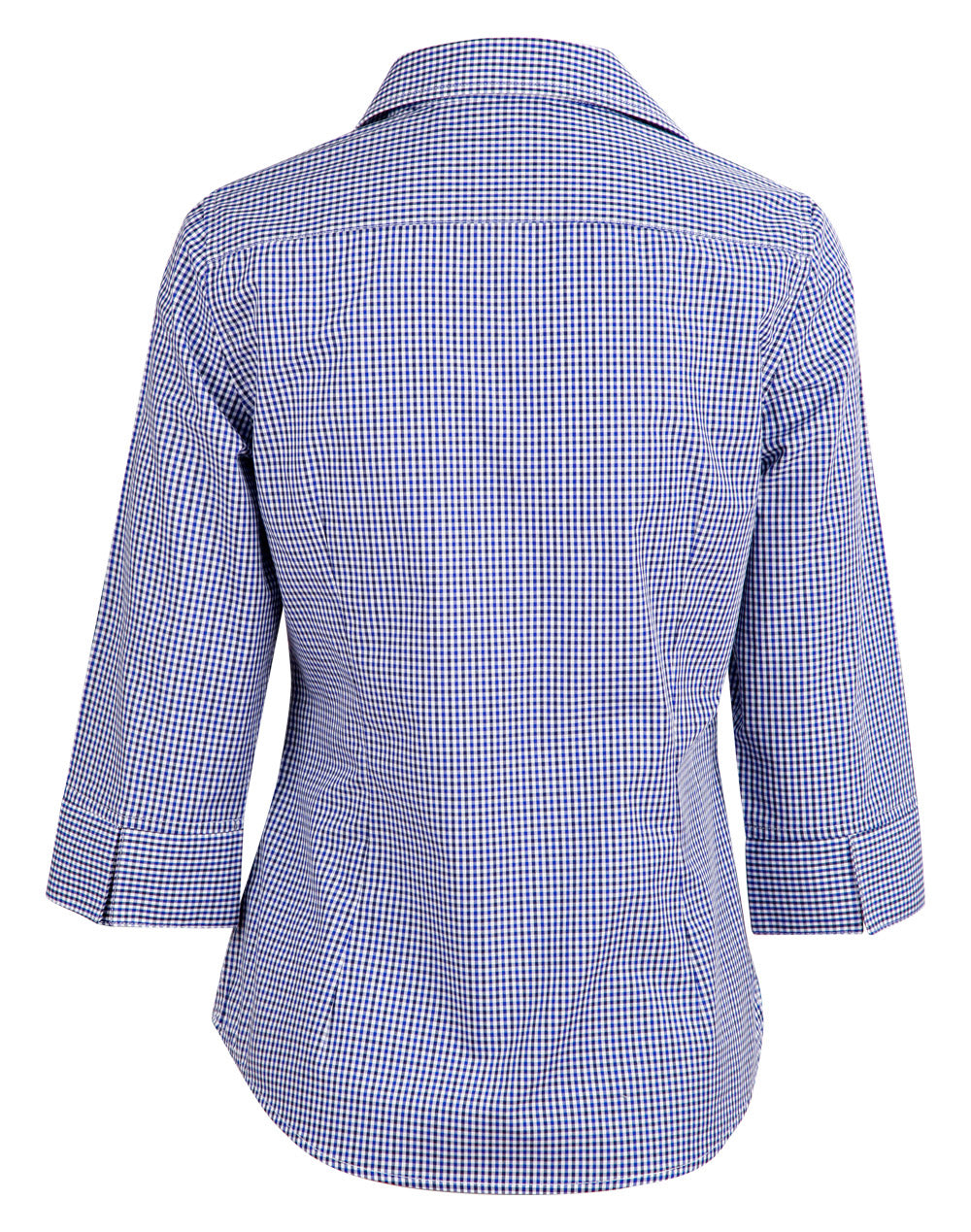 Ladies' Two Tone Check 3/4 Sleeve Shirt