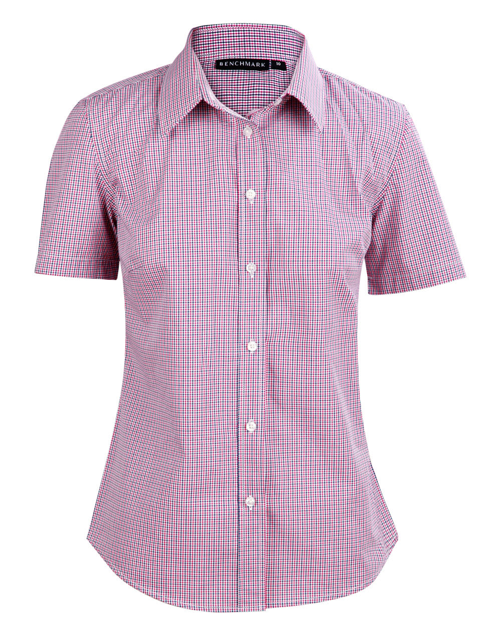 Ladies' Two Tone Mini Check S/S Shirt