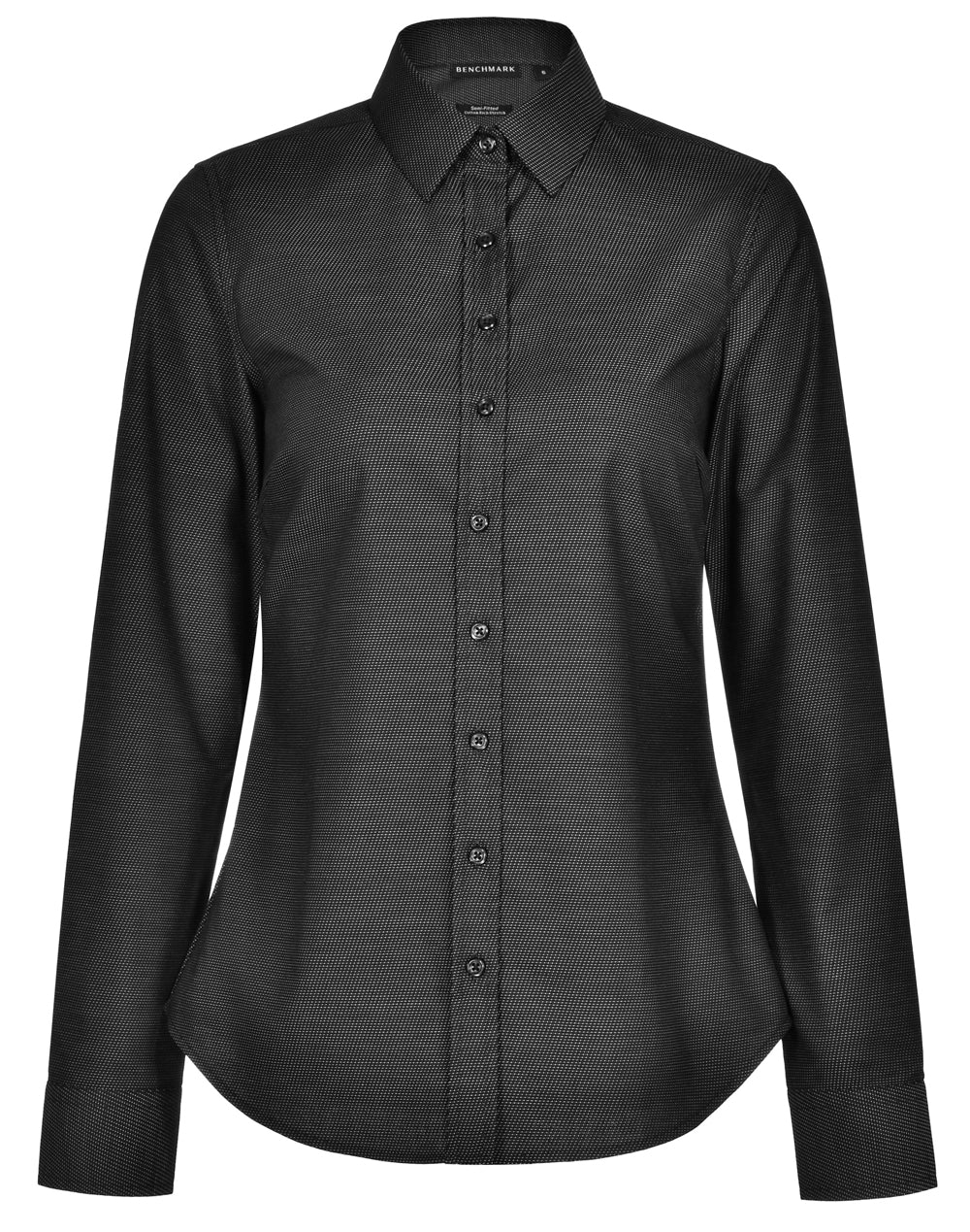 Ladies' Pin Dot Stretch L/S Shirt