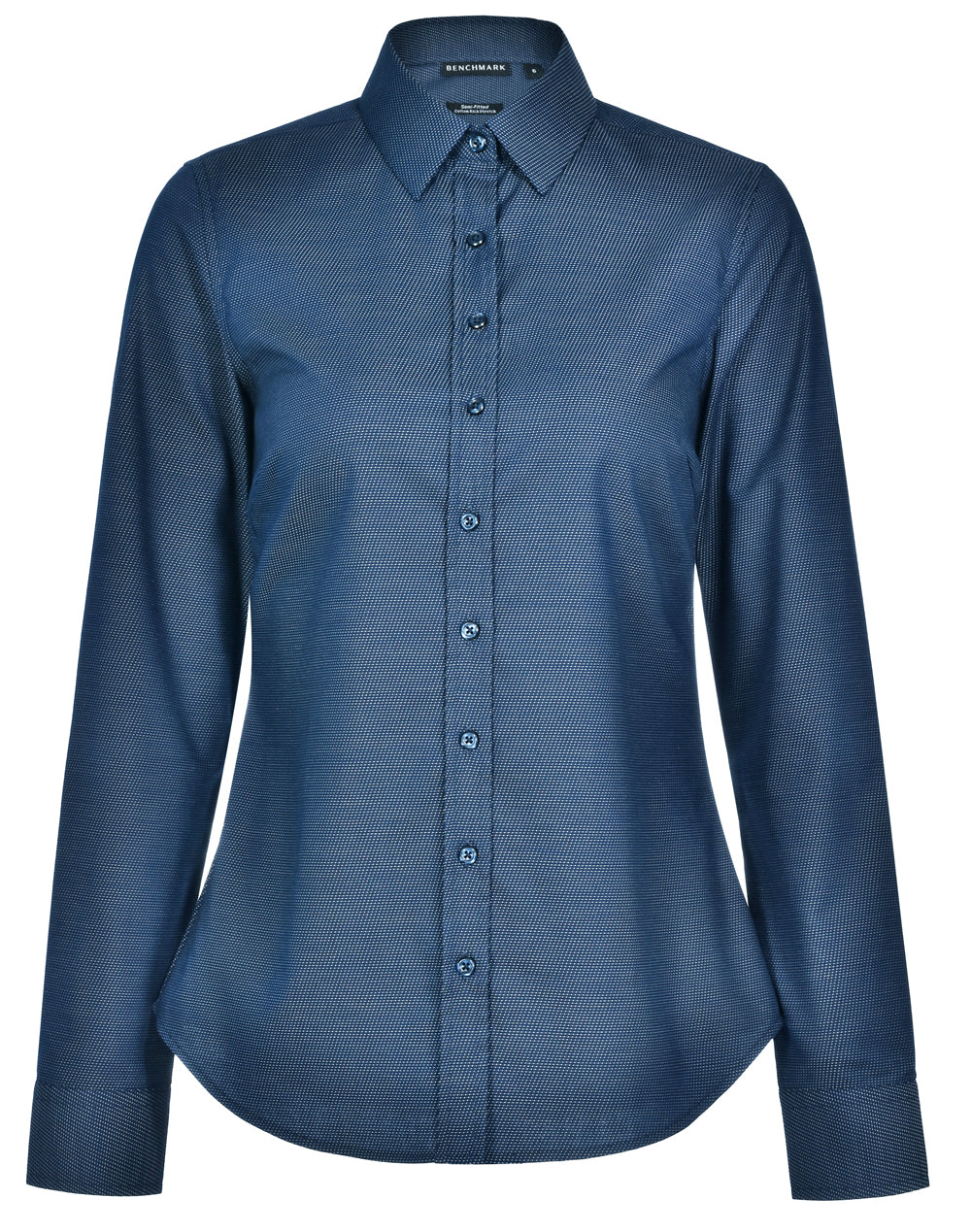 Ladies' Pin Dot Stretch L/S Shirt