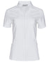Women's Full Zip Front Short Sleeve Tunic