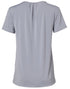 Ladies' Round Neck With Pleats S/S Knit Top