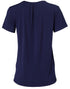 Ladies' Round Neck With Pleats S/S Knit Top