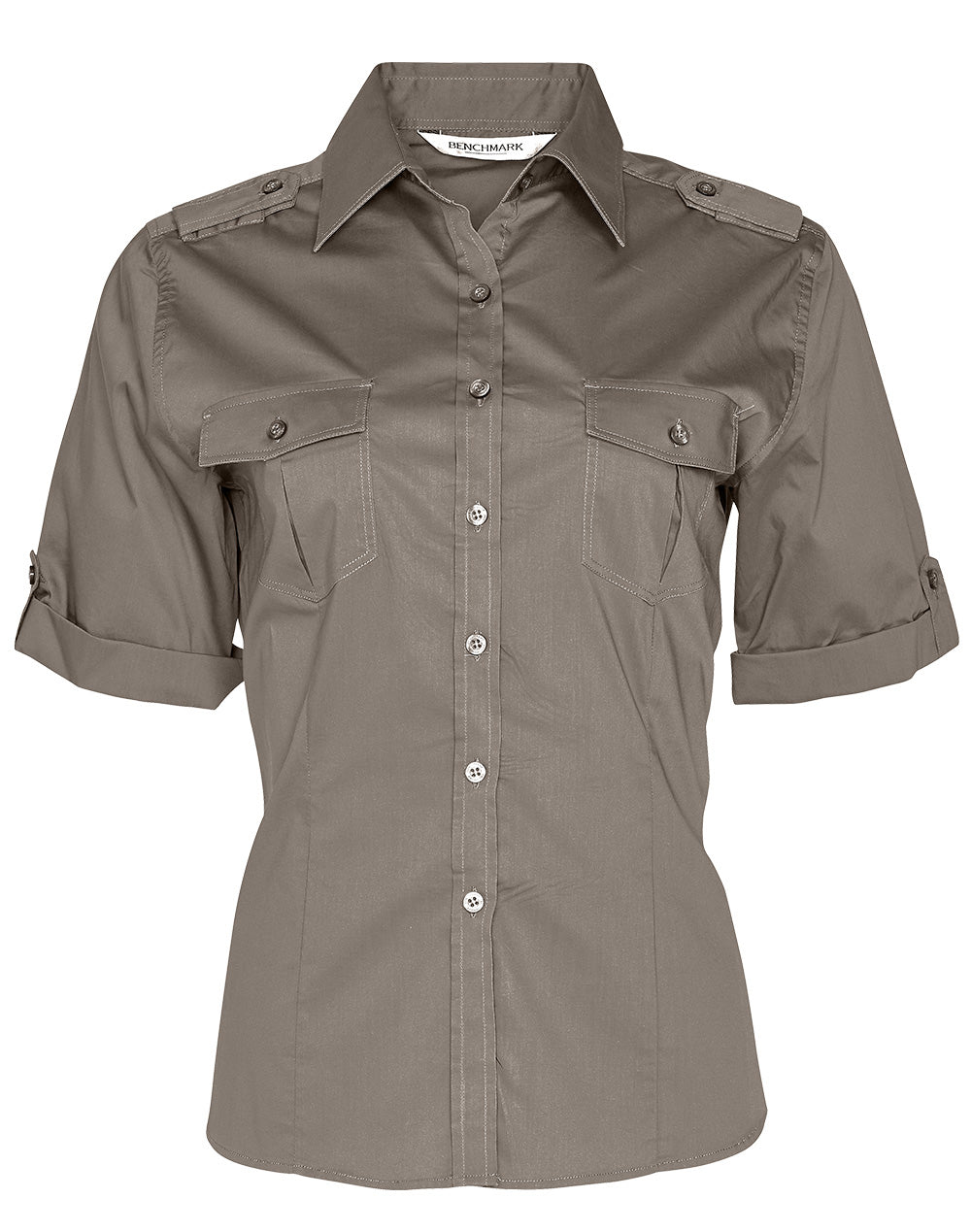 Women's Short Sleeve Military Shirt