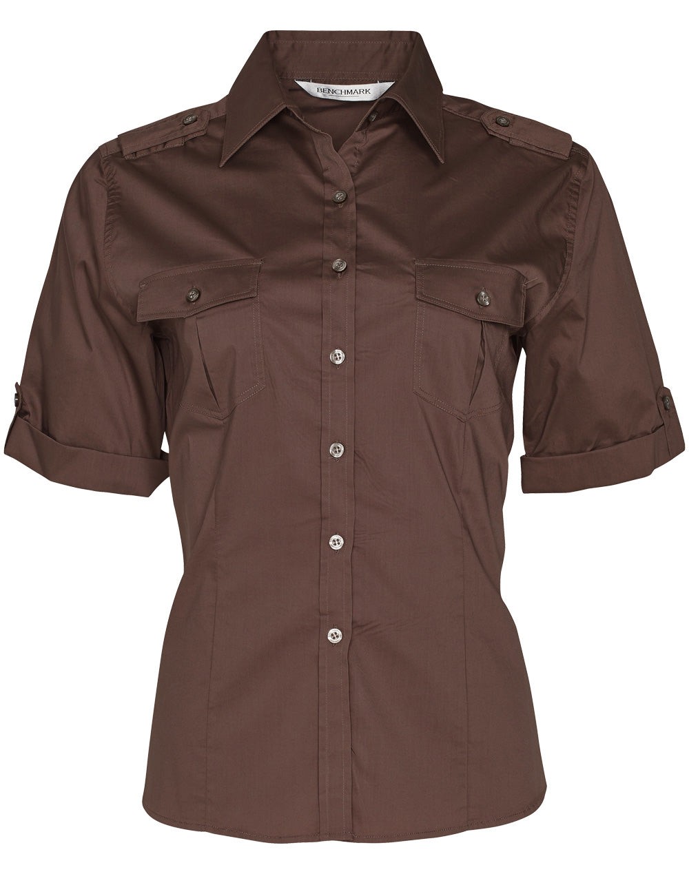 Women's Short Sleeve Military Shirt