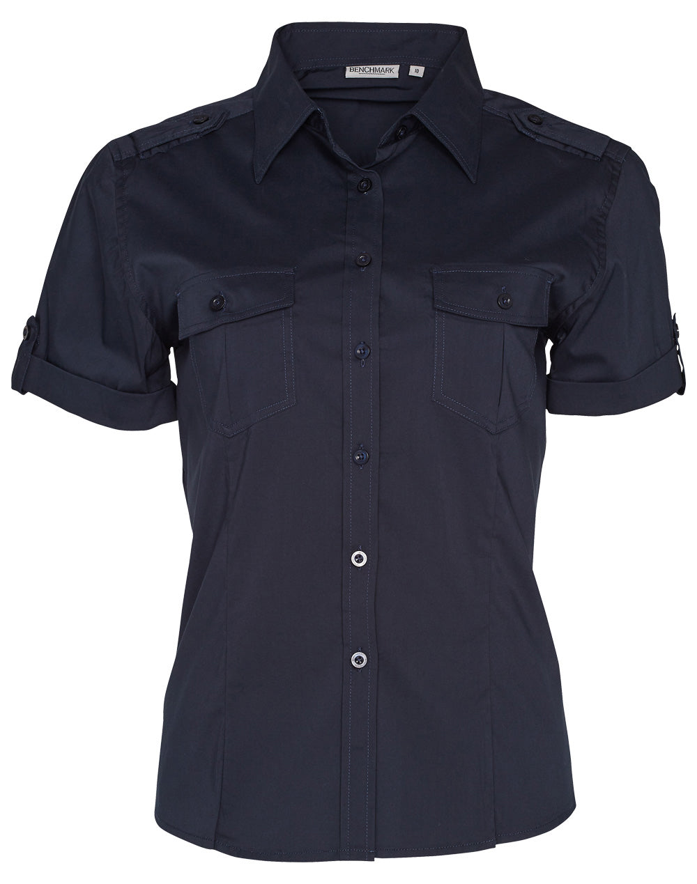 Women's Short Sleeve Military Shirt