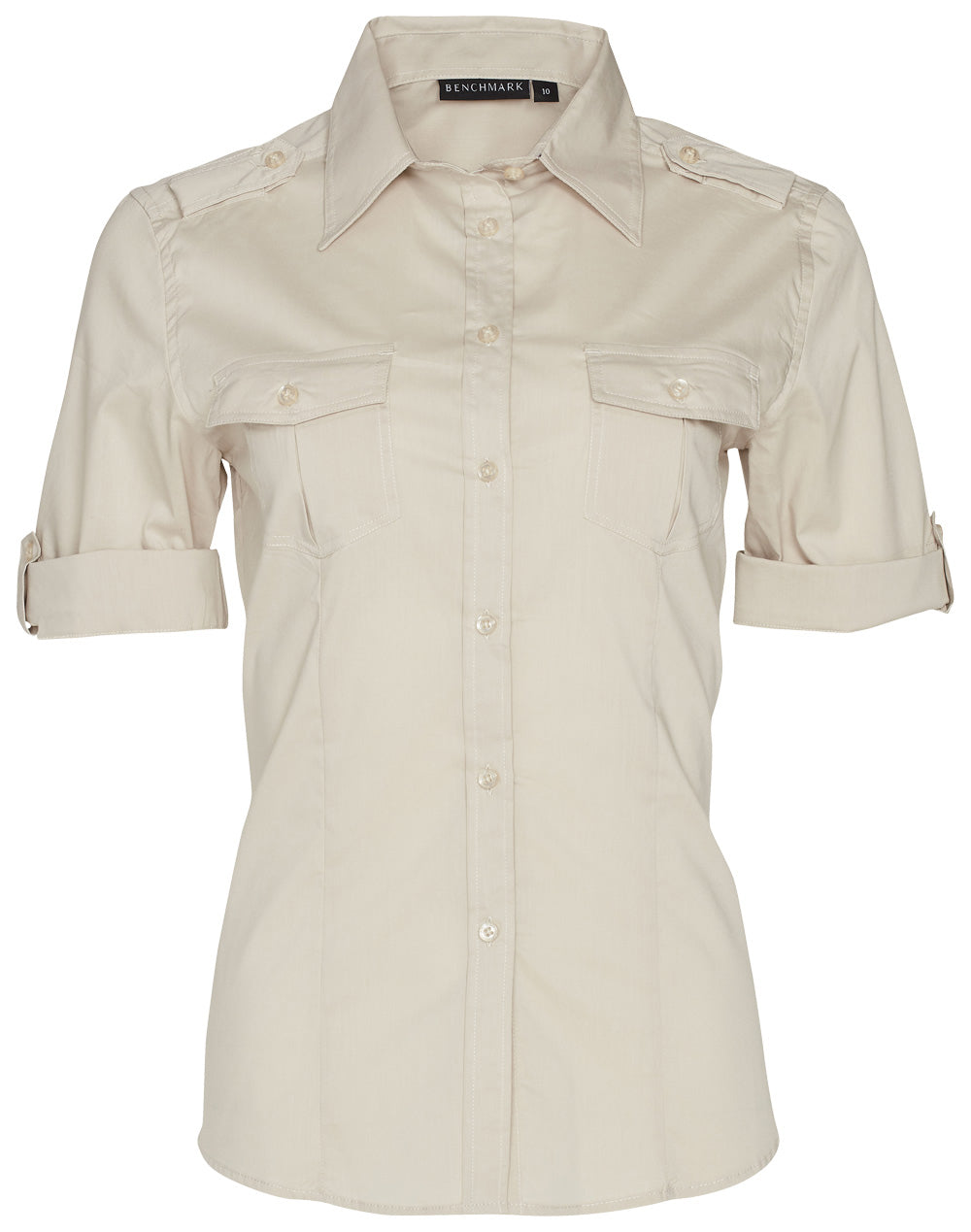 Women's Short Sleeve Military Shirt