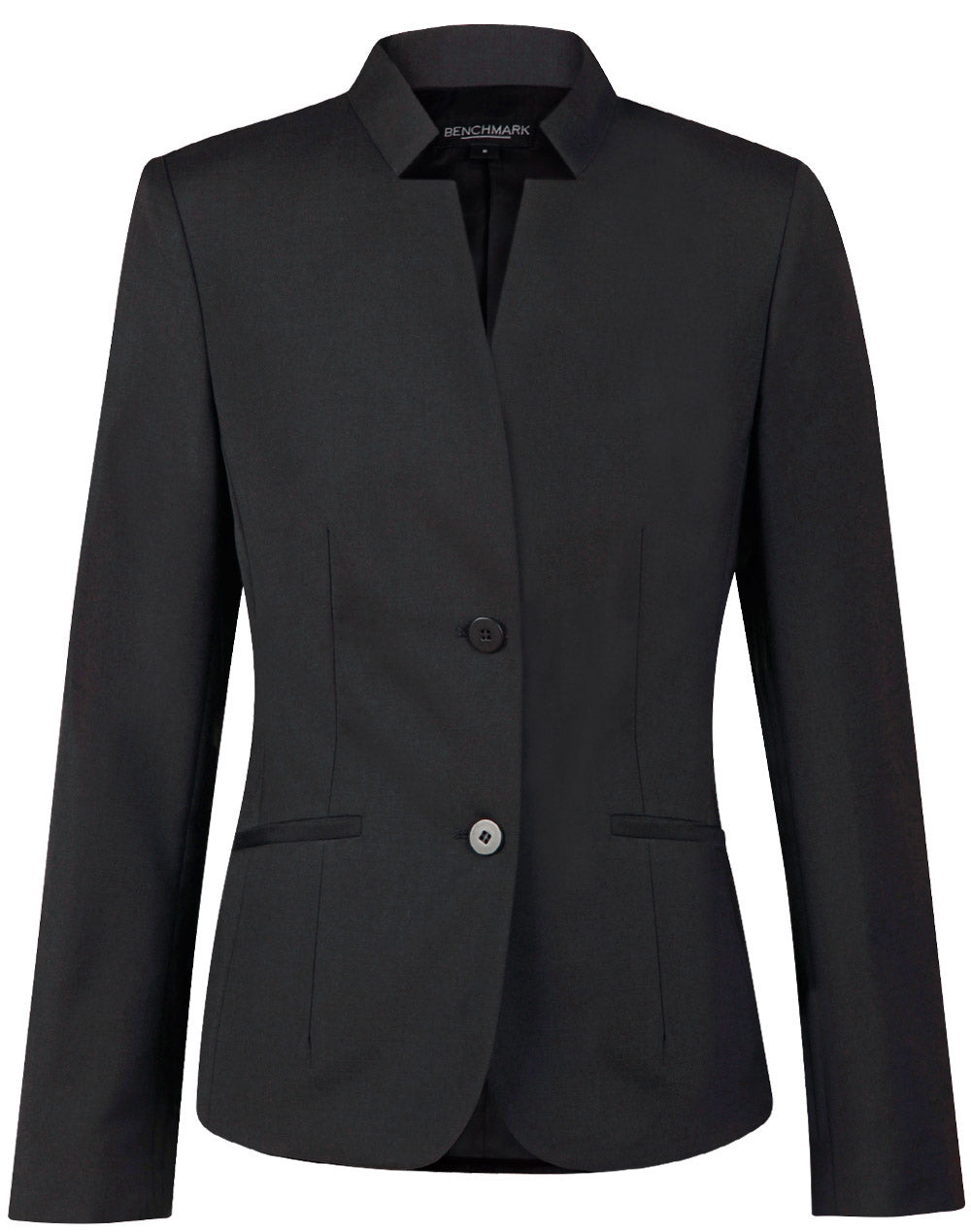 Ladies' Wool Blend Stretch Reverse Lapel Jacket