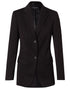 Women's Two Buttons Mid Length Jacket In Poly/Viscose Stretch
