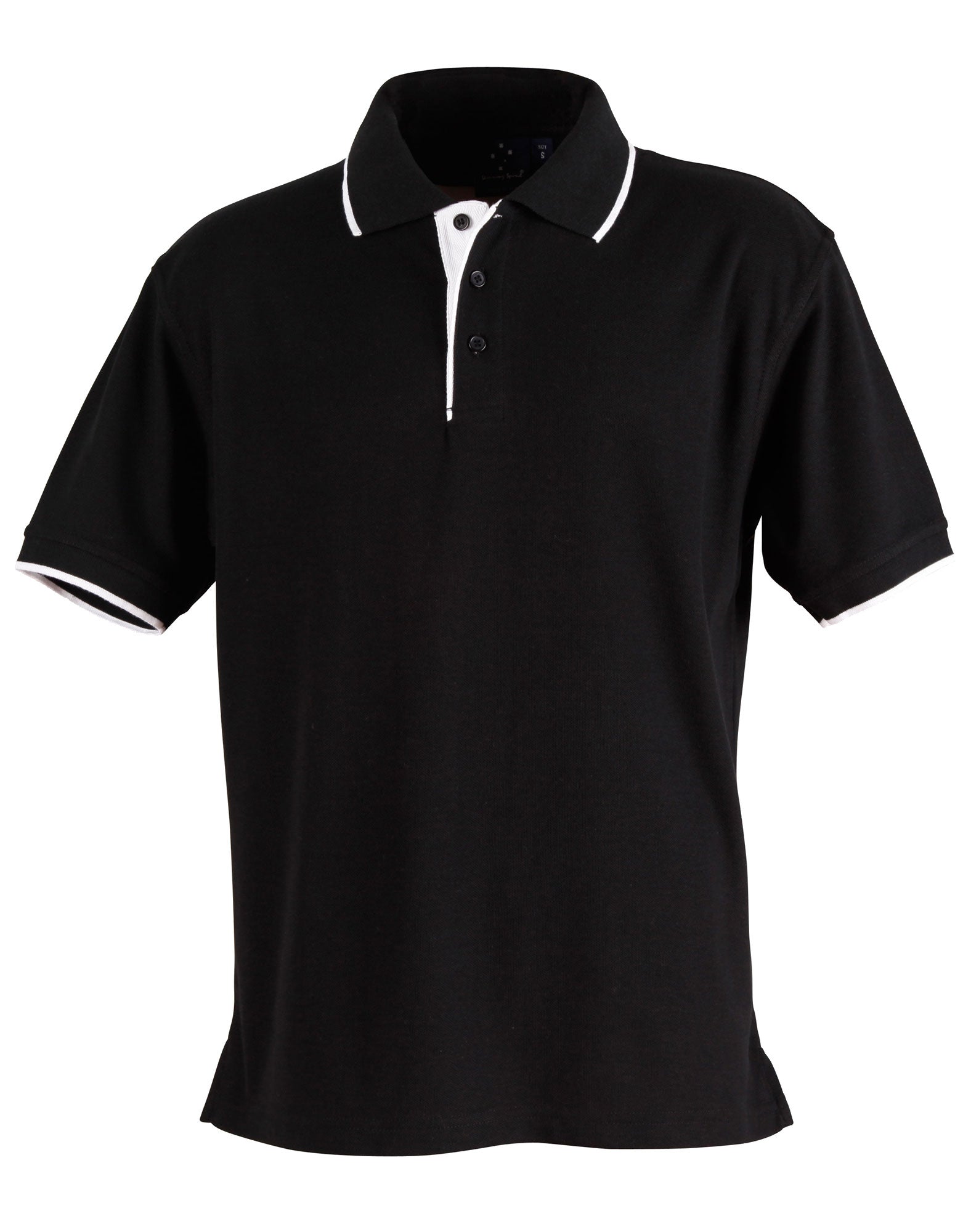 Mens S/L Pique Polo Contrast