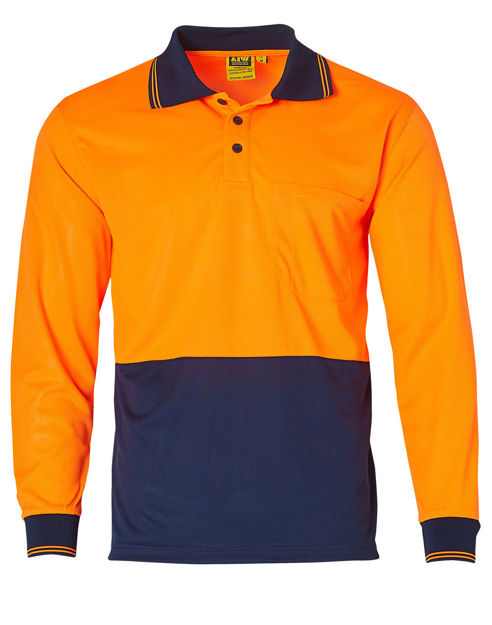 Hi-Vis Cooldry Safety Polo L/S