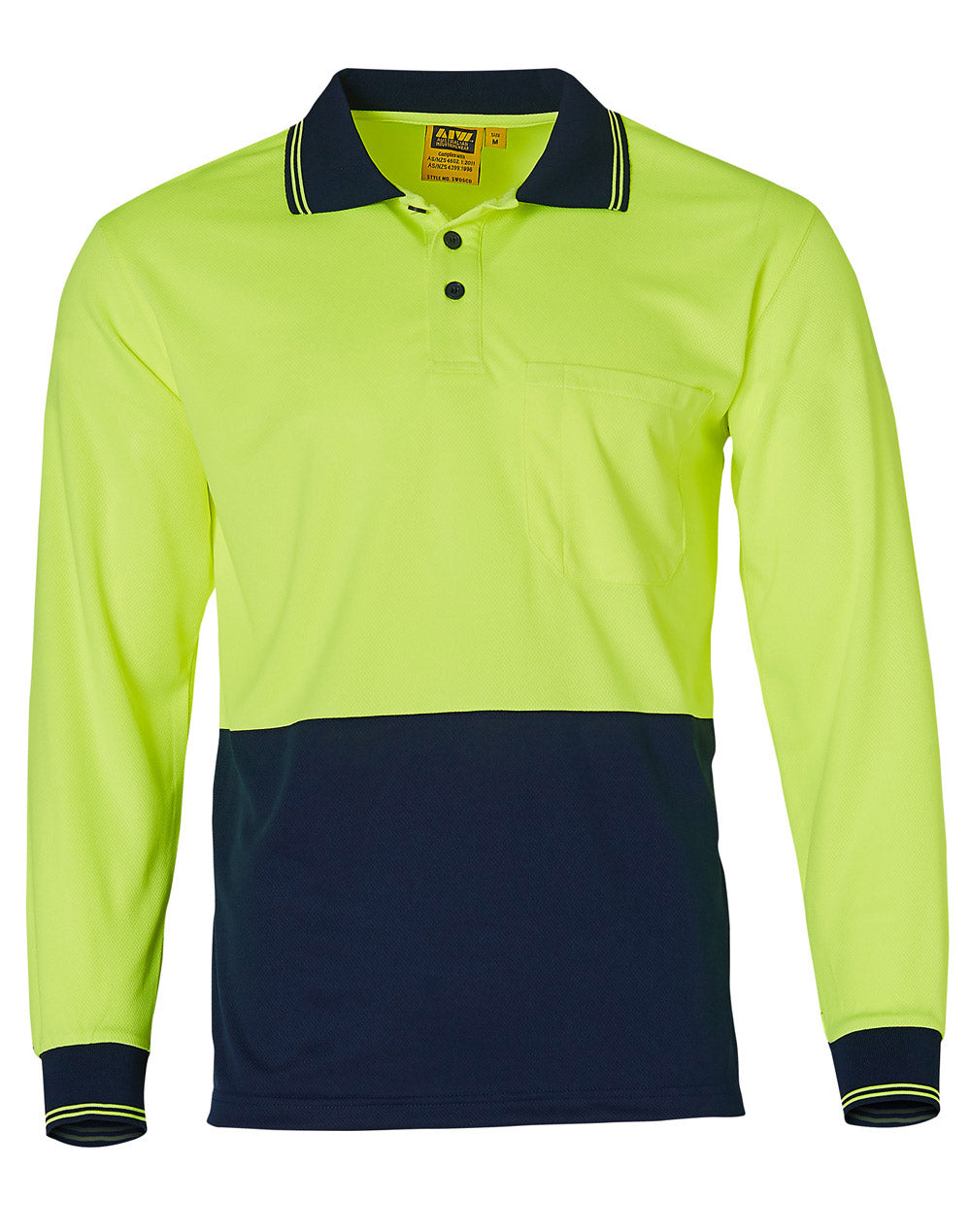 Hi-Vis Cooldry Safety Polo L/S