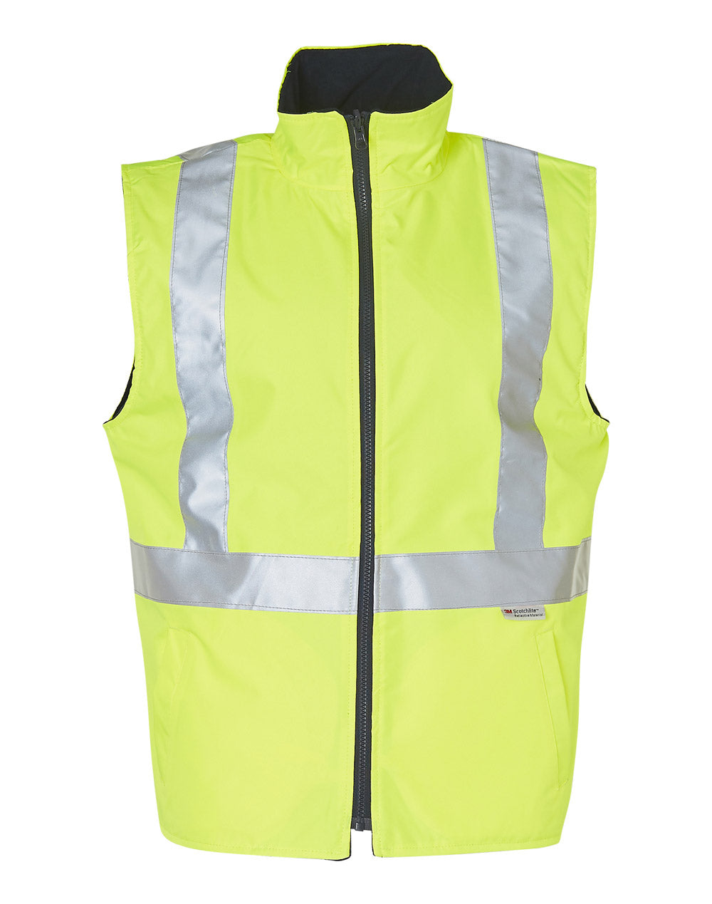 Hi-Vis Reversible Safety Vest With Hoop Pattern 3M Tapes