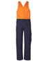 Hi-His Two Tone Men's Cotton Drill Action Back Overall-Stout