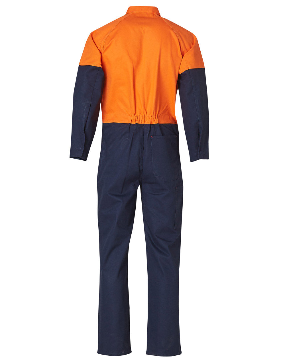 Hi-Vis Two Tone Men's Cotton Drill Coverall-Stout