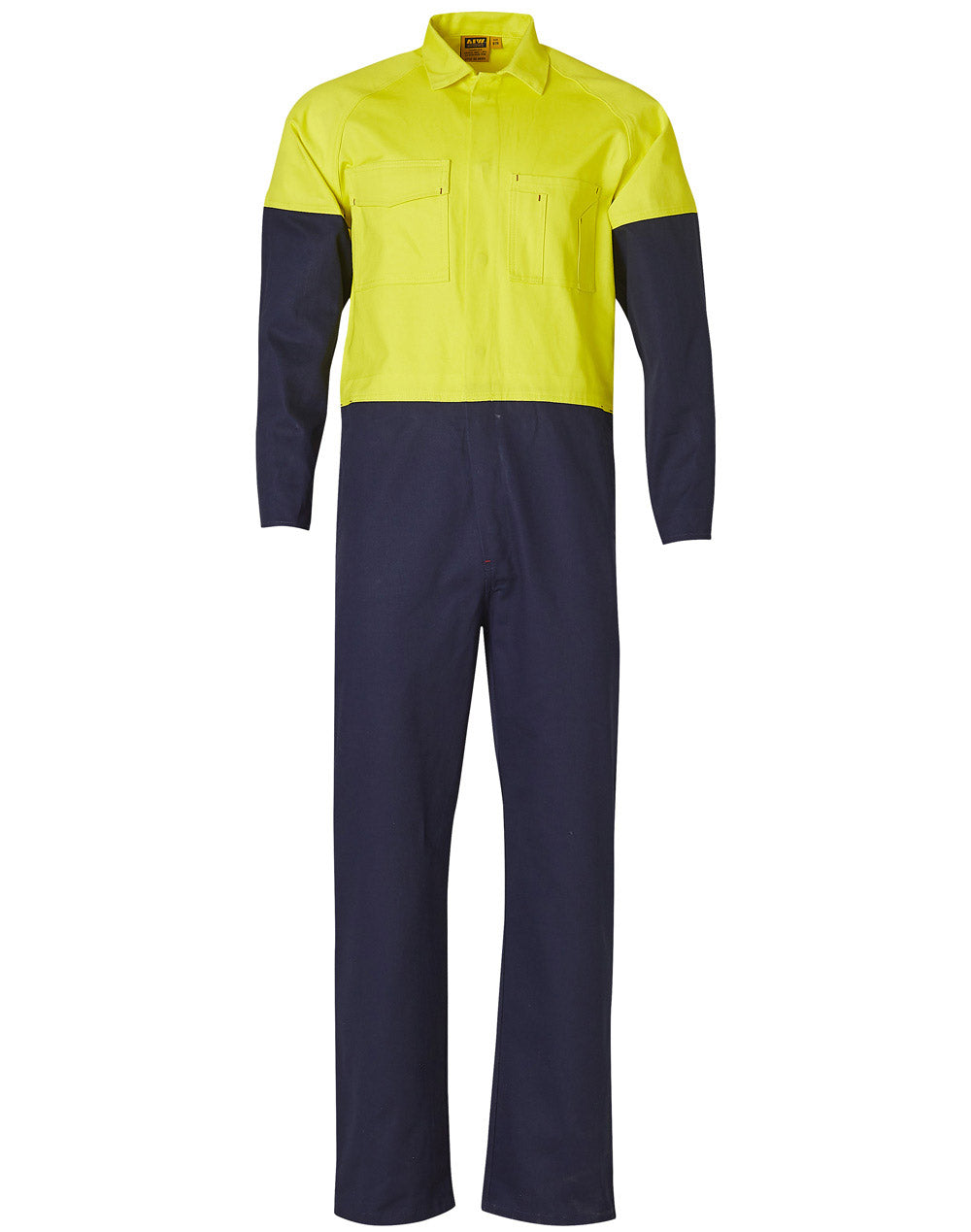 Hi-Vis Two Tone Men's Cotton Drill Coverall-Regular