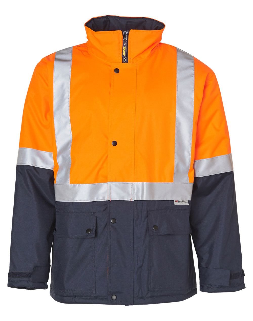 Hi-Vis Two Tone Rain Proof Quilted Safety Jacket With 3M Tapes