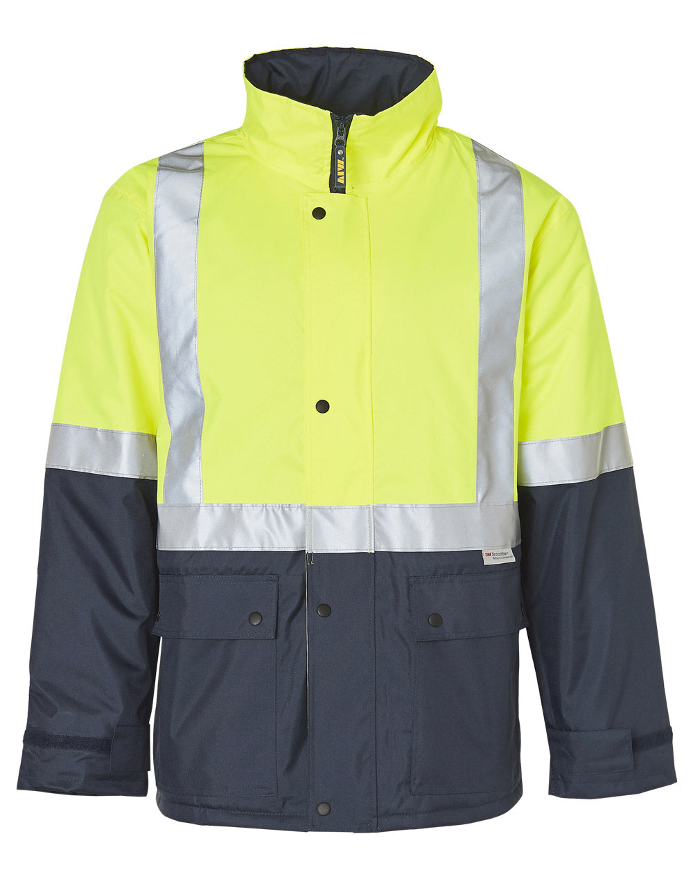 Hi-Vis Two Tone Rain Proof Quilted Safety Jacket With 3M Tapes