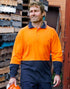 Hi-Vis Cotton Two Tone L/S Safety Polo