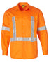 Men's Hi-Vis L/S Drill Shirt With 3M Tapes