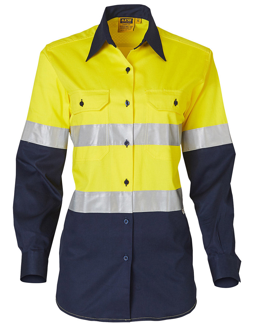 Ladies' Hi-Vis L/S Safety Shirt 3M Tape