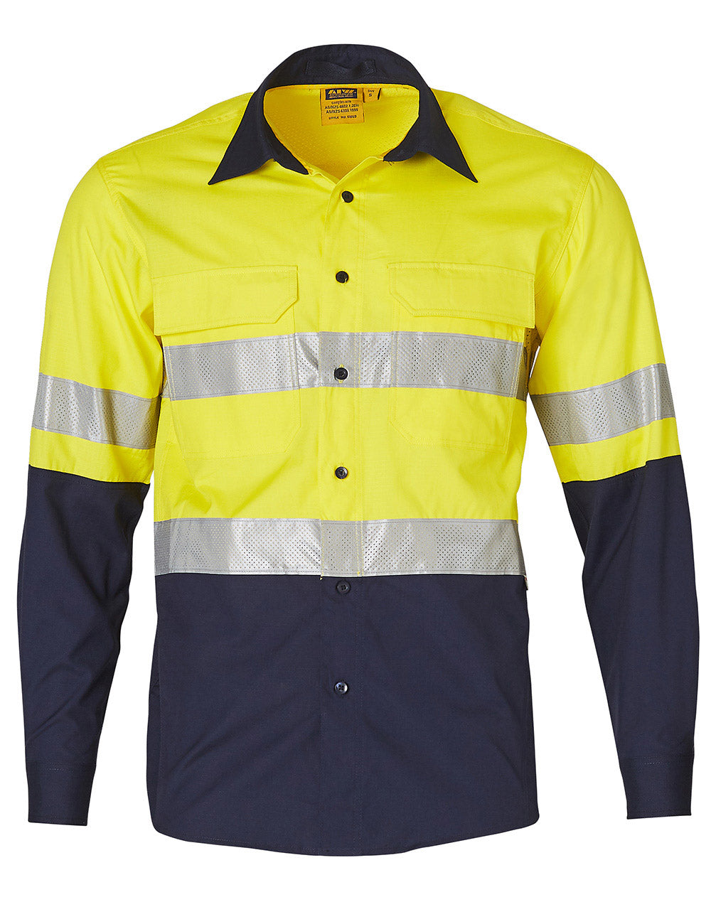 Hi-Vis Cotton Rip-Stop L/S Shirt 3M Tape