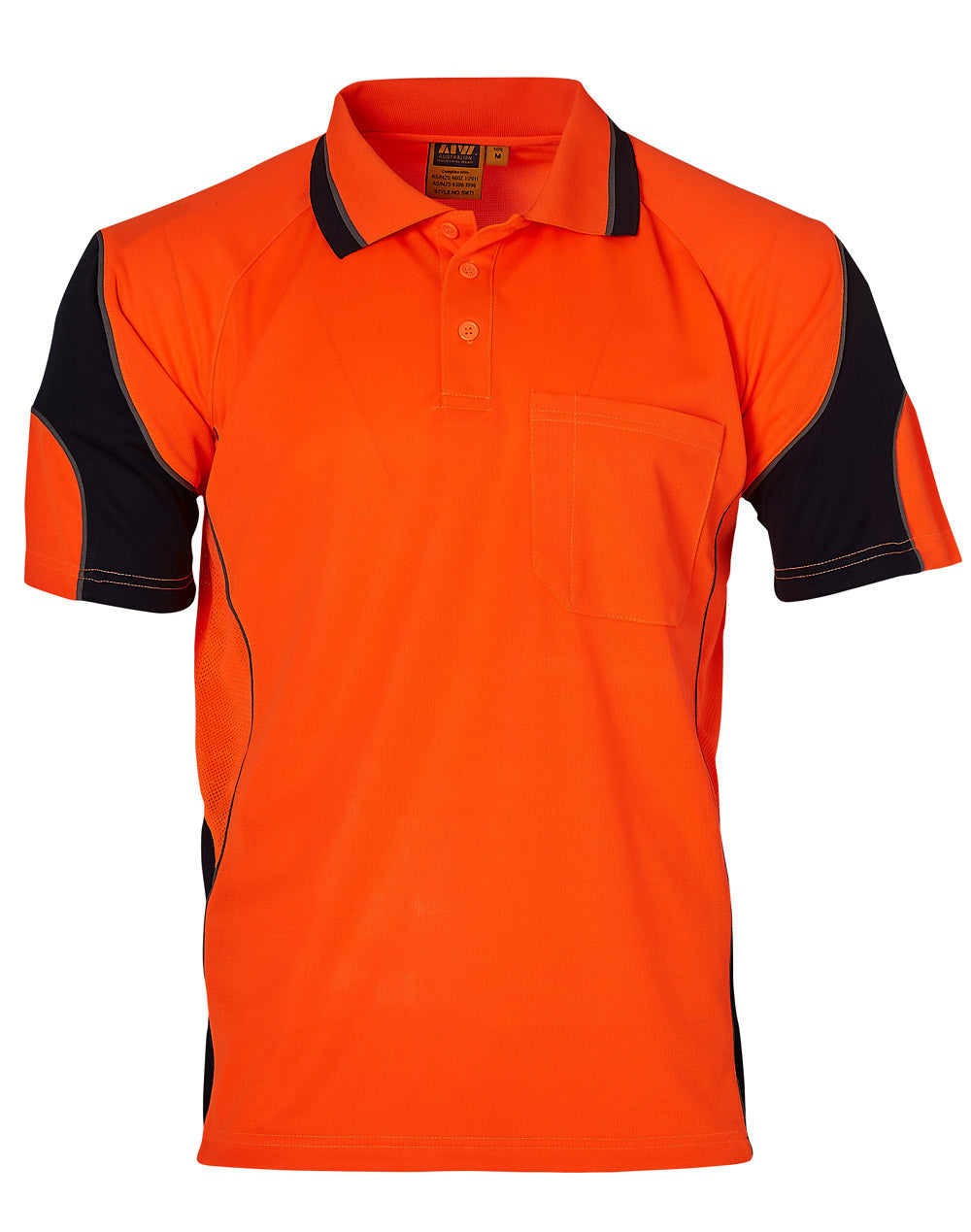 Cooldry Hi-Vis Mini Waffle Safety Polo