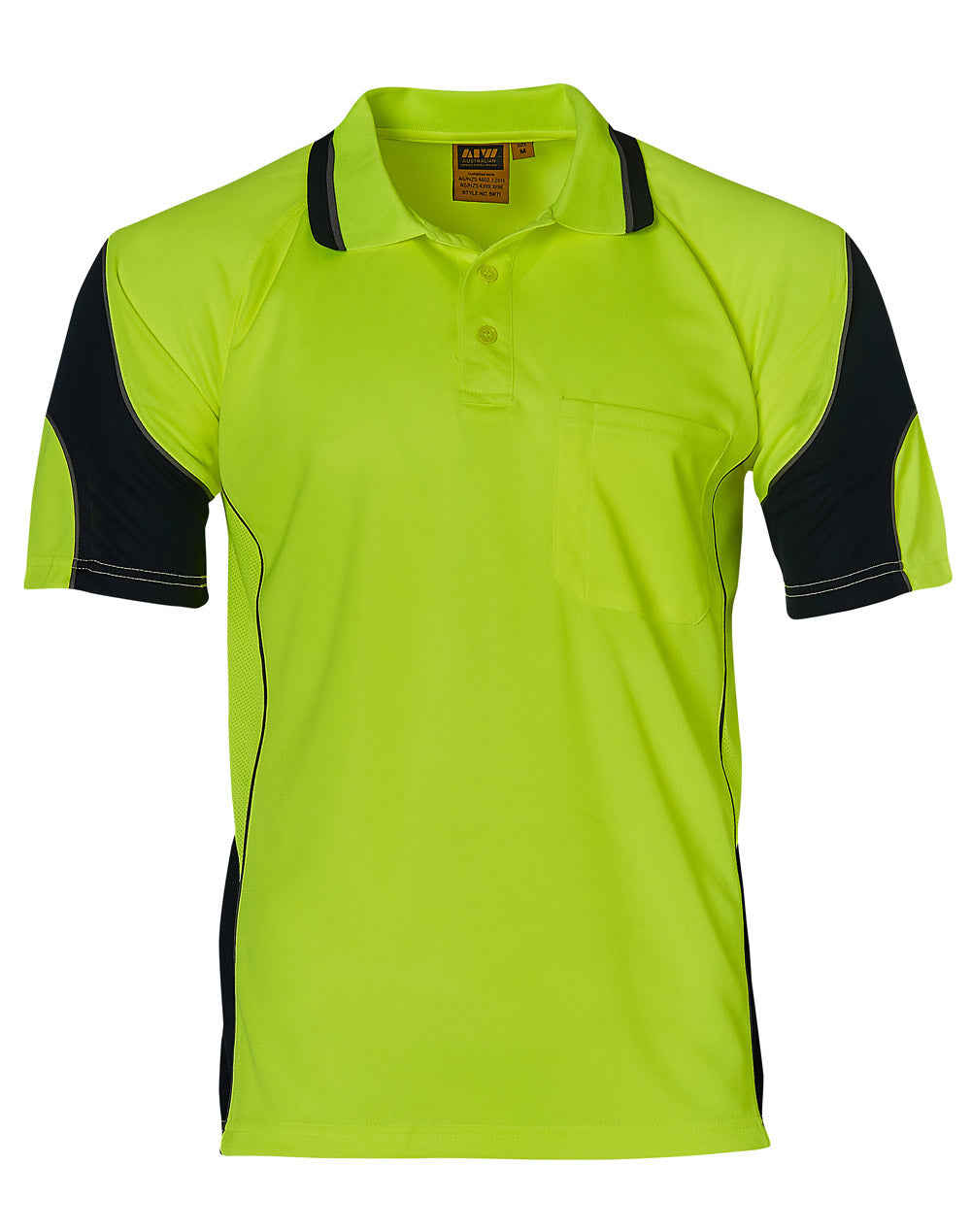 Cooldry Hi-Vis Mini Waffle Safety Polo