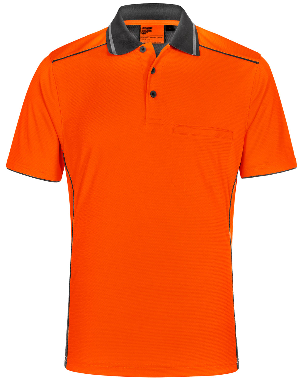 Hi-Vis Bamboo Charcoal Vented S/S Polo