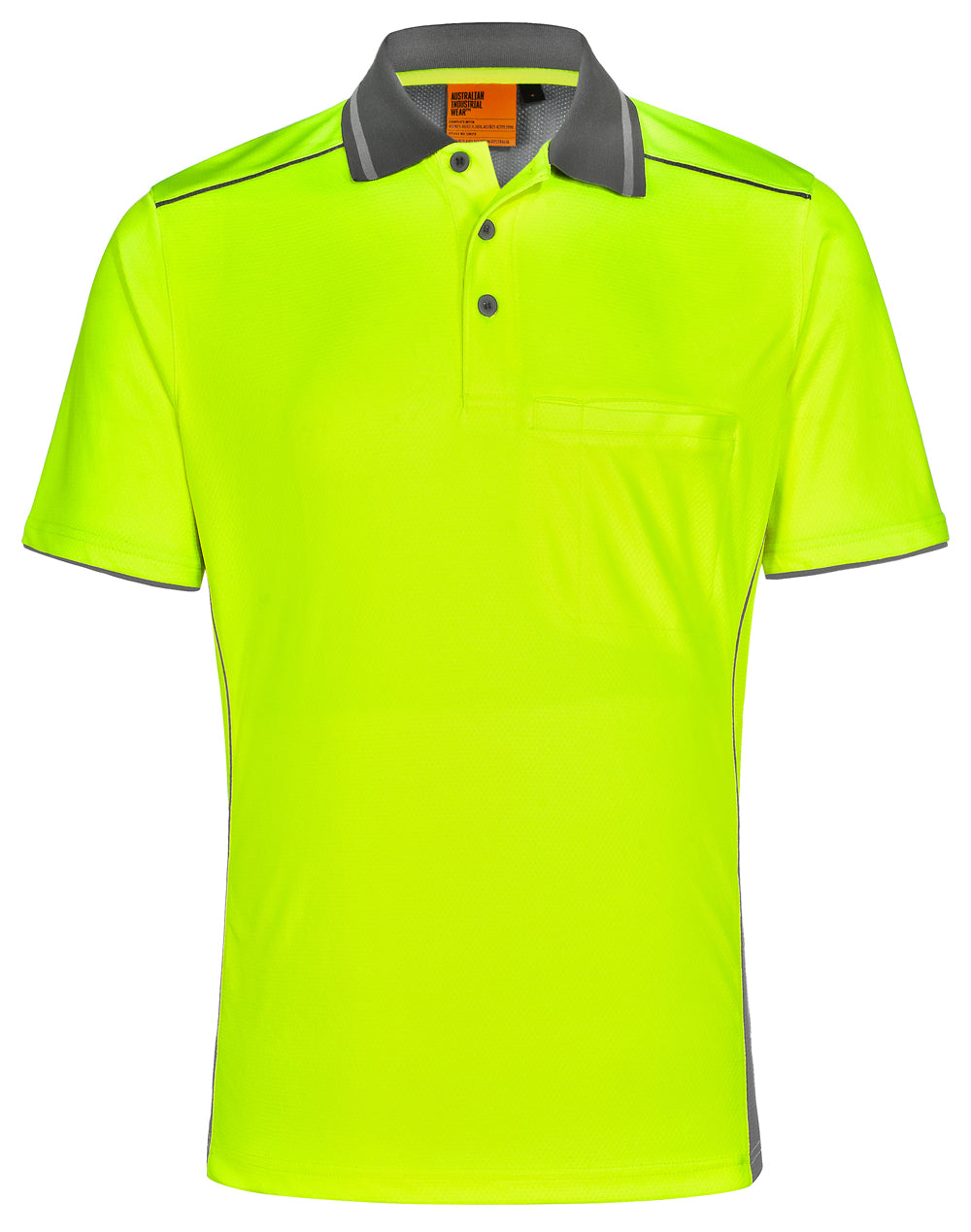 Hi-Vis Bamboo Charcoal Vented S/S Polo