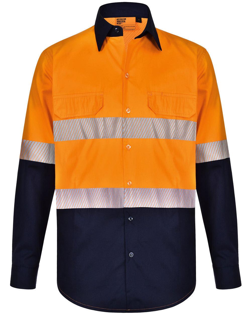 Hi-Vis Cool-Breeze Safety L/S Shirt (Segmented Tape)