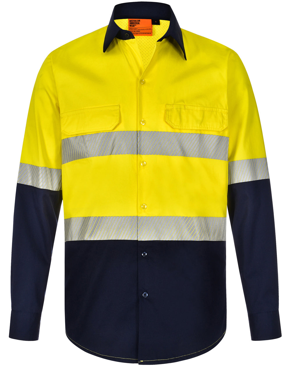 Hi-Vis Cool-Breeze Safety L/S Shirt (Segmented Tape)