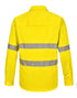 Hi Vis Cool-Breeze Closed Front L/S Shirt (Perforated Tape)