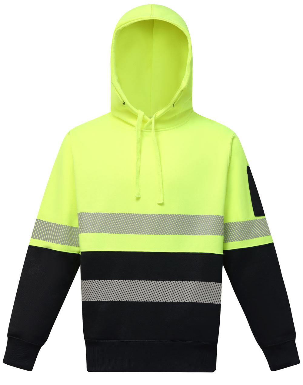 Hi-Vis Two Tone Safety Hoodie With Segmented Tapes