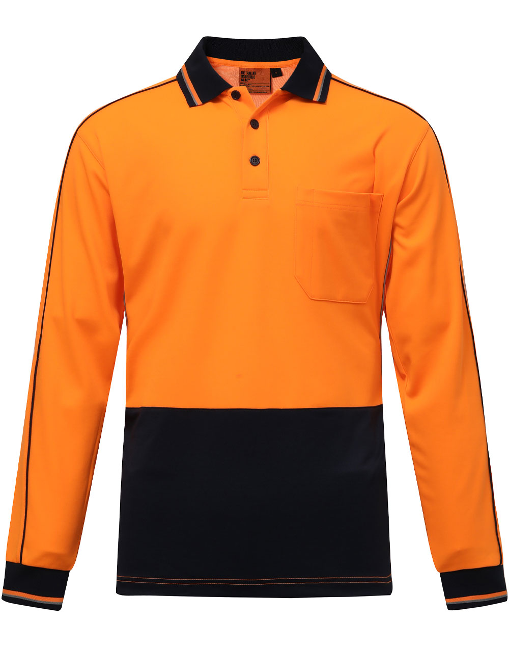 Hi-Vis Sustainable Cool-Breeze Truedry Safety L/S Polo