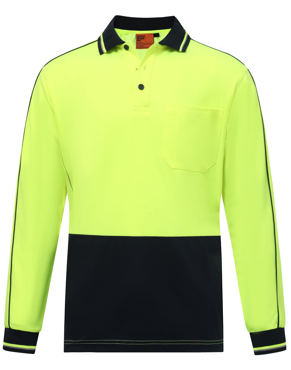 Hi-Vis Sustainable Cool-Breeze Truedry Safety L/S Polo