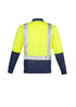 Mens Hi Vis Spliced Long Sleeve Polo - Shoulder Taped