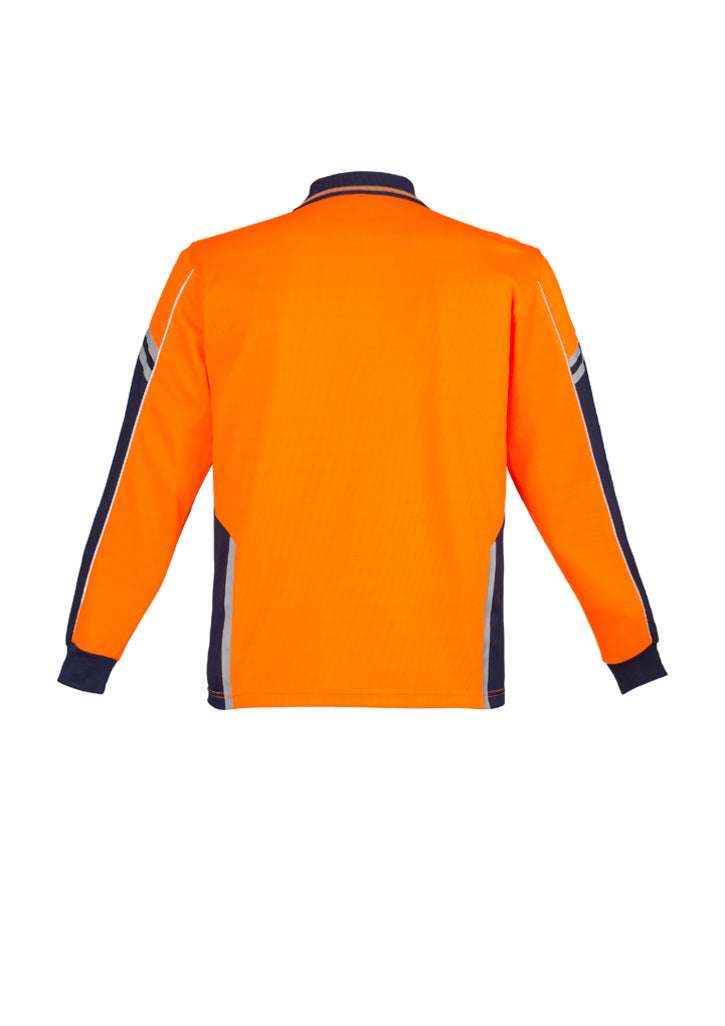 Mens Hi Vis Squad Long Sleeve Polo